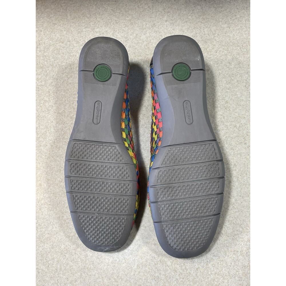 Comfortview Bethany Woven Rainbow Glitter Flat Shoes Women's Size 11 W - Picture 7 of 11